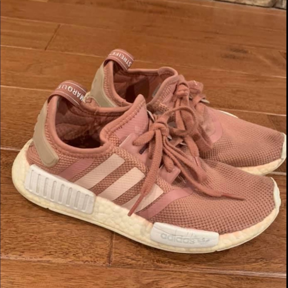 Pink adidas tennis shoes